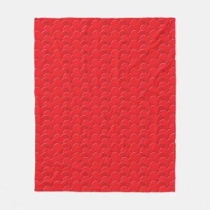 Big Red Hearts pattern Love Valentine's day Fleece Blanket