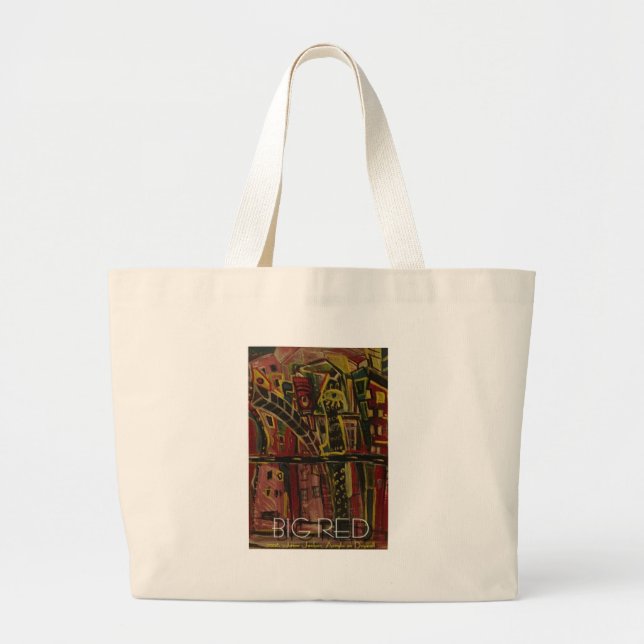 big red large tote bag (Front)