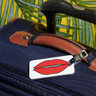 Big Red Lips Luggage Tag