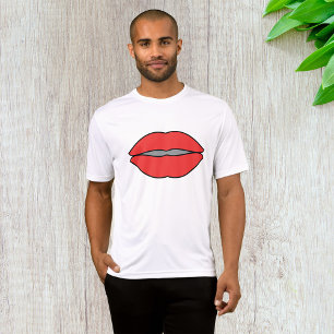 Big Red Lips Mens Active T-Shirt