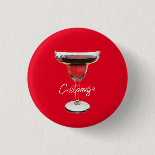 Big Red Margarita Cocktail Drink Thunder_Cove 3 Cm Round Badge