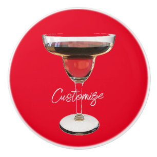 Big Red Margarita Cocktail Drink Thunder_Cove Ceramic Knob
