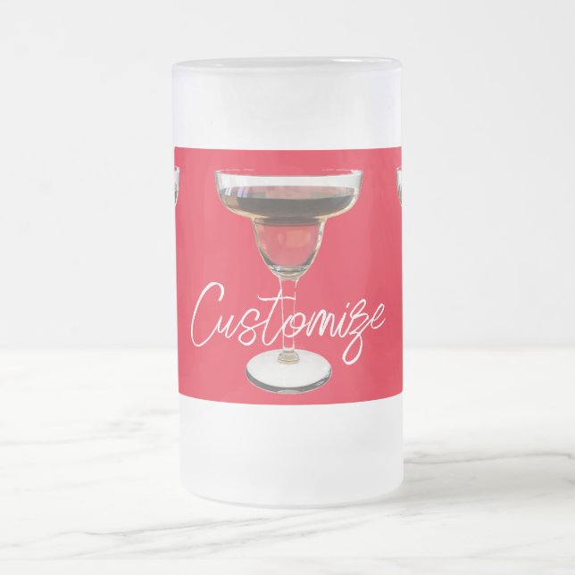 Big Red Margarita Cocktail Drink Thunder_Cove Frosted Glass Beer Mug (Center)