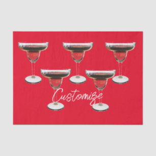 Big Red Margarita Cocktail Drink Thunder_Cove  Tissue Paper
