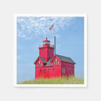 Big Red Michigan Lighthouse