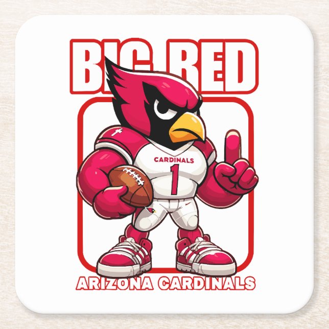 Big Red no 1 Square Paper Coaster (Front)