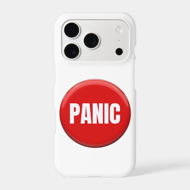 Big Red Panic Button Funny Joke Fear Stress (Back)