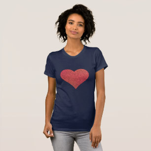 Big Red Patterned Heart T-Shirt