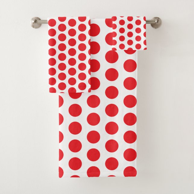 Big Red Polka Dots Towel (Insitu)