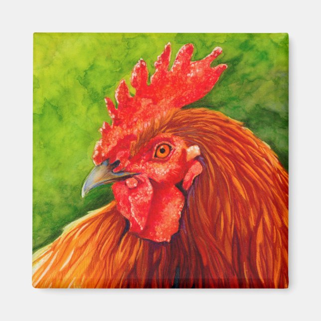 Big Red - Rooster Magneted R Magnet (Front)