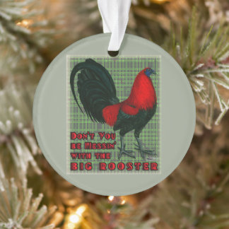 Big Red Rooster Ornament