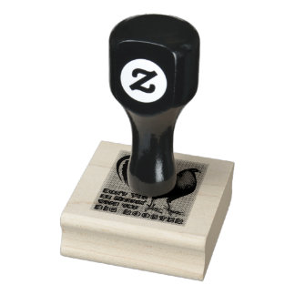 Big Red Rooster Rubber Stamp