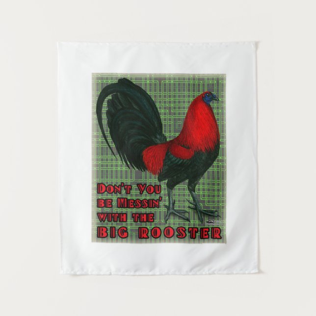 Big Red Rooster Tapestry (Front)