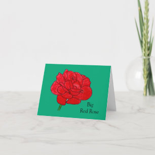 Big Red Rose Card