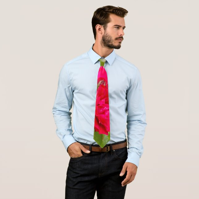 Big red roses in the garden    tie (In Situ)