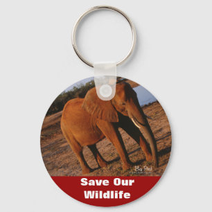 Big Red Save Our Wildlife Key Chain