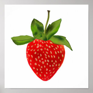 Big Red Strawberry Poster