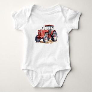 Big Red Tractor, Boy and Girl Baby Gift Bodysuit
