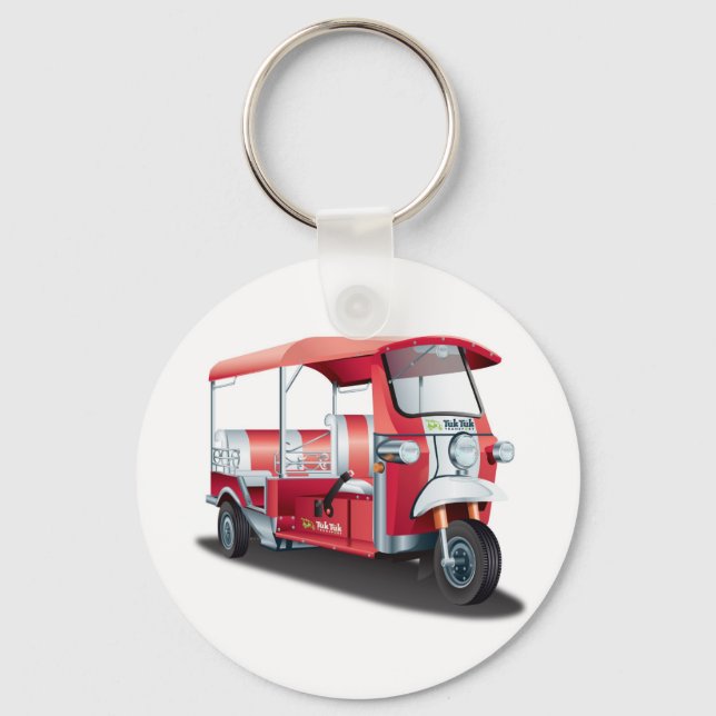 Big Red Tuk Tuk! Key Ring (Front)