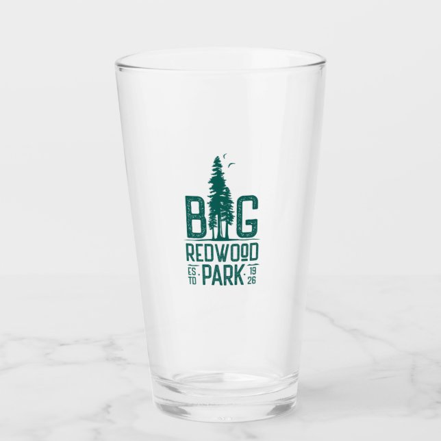 Big Redwood Park Beer Glass (Front)