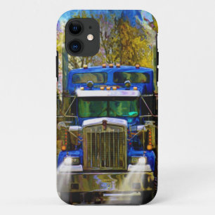 Big Rig Blue Lorry Heavy Transport Trucker Art Case-Mate iPhone Case
