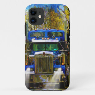 Big Rig Blue Lorry Heavy Transport Trucker Art Case-Mate iPhone Case