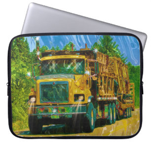 Big Rig, Heavy Transport Vehicle, Truck Laptop Sleeve