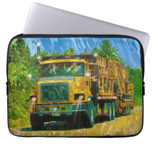 Big Rig, Heavy Transport Vehicle, Truck Laptop Sleeve