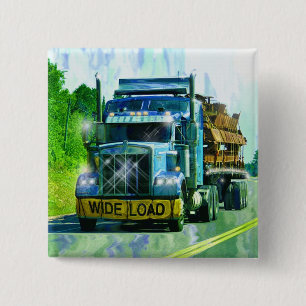 BIG RIG LORRIES & TRUCKS for Truck-lovers 15 Cm Square Badge