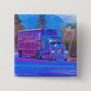 BIG RIG LORRIES & TRUCKS for Truck-lovers 15 Cm Square Badge