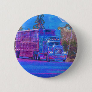 BIG RIG LORRIES & TRUCKS for Truck-lovers 6 Cm Round Badge