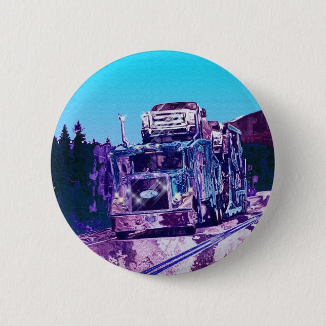 BIG RIG LORRIES & TRUCKS for Truck-lovers 6 Cm Round Badge (Front)