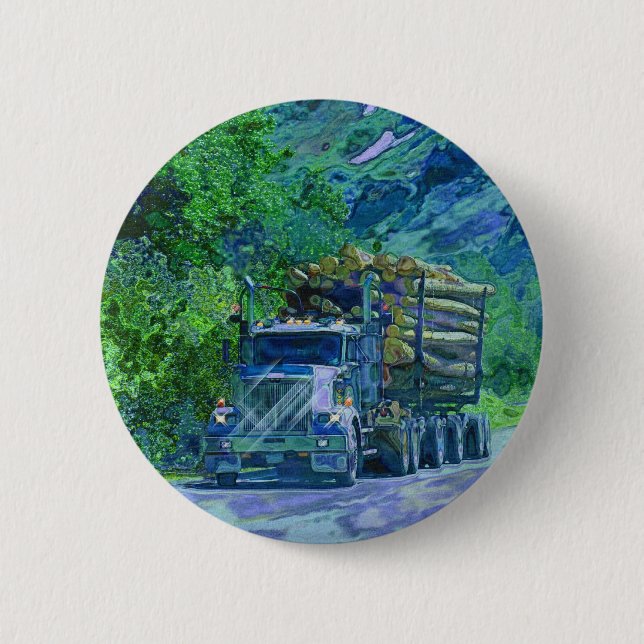 BIG RIG LORRIES & TRUCKS for Truck-lovers 6 Cm Round Badge (Front)