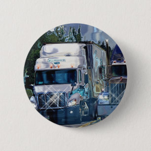 BIG RIG LORRIES & TRUCKS for Truck-lovers 6 Cm Round Badge
