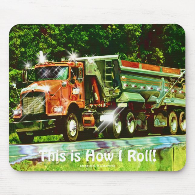 Big Rig Red Cargo Truck for Kids and Truckers Mouse Pad (Front)