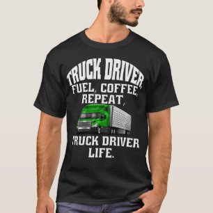 Big Rig Truck Driver Men Vintage Trucker For Men D T-Shirt