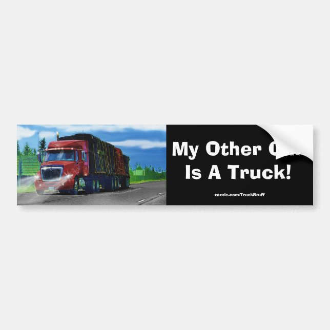 Big Rig Truckers Bumper Sticker Collection (Front)
