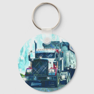 Big Rig Trucker's Lorry Design for Truck-lovers Key Ring