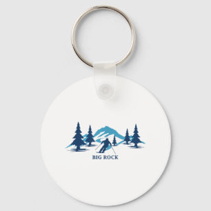 Big Rock Maine Ski Resort Skiing Skier T-shirt_1.p Key Ring