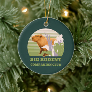 Big Rodent Companion Club Capybara Ceramic Tree Decoration