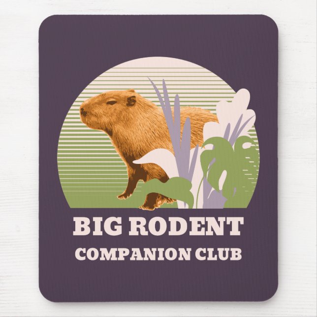 Big Rodent Companion Club Capybara Mouse Pad (Front)