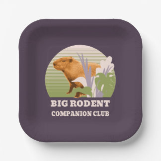 Big Rodent Companion Club Capybara Paper Plate