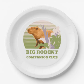 Big Rodent Companion Club Capybara Paper Plate