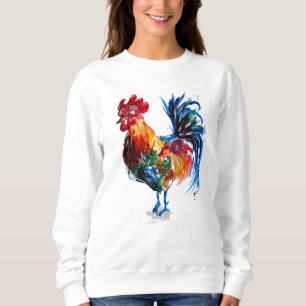 Big Rooster Watercolor Sweatshirt