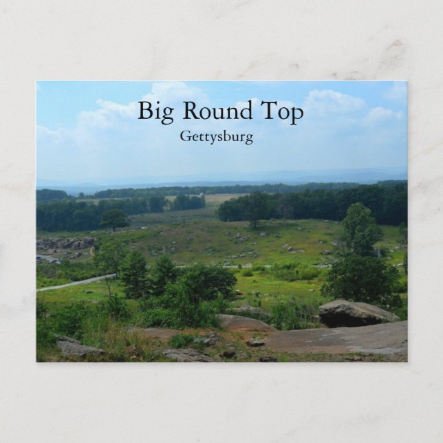 Big Round Top in Gettysburg Postcard (Front)