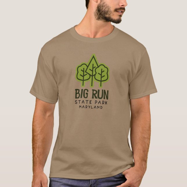 Big Run State Park Maryland Trees T-Shirt (Front)