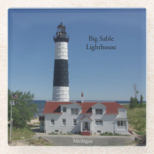 Big Sable Lighthouse glassc coaster