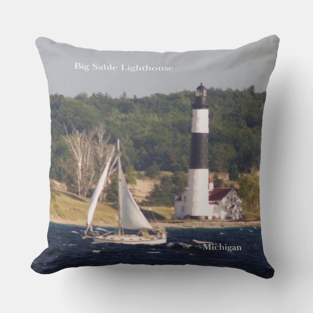 Big Sable Lighthouse pillow (Front)