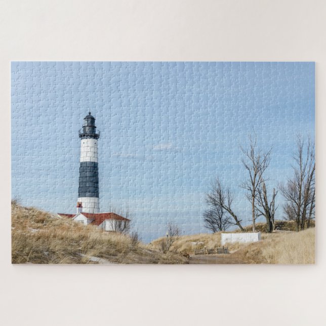 Big Sable Point Lighthouse and Tower Jigsaw Puzzle (Horizontal)