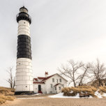 Big Sable Point Lighthouse and Tower Plaque<br><div class="desc">The black and white Big Sable Point Lighthouse tower in Ludington,  Michigan,  is 112 feet tall</div>